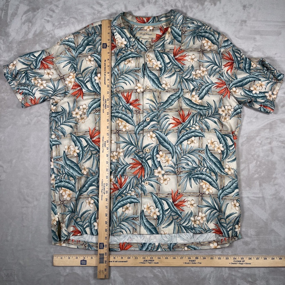 Tommy Bahama Men's Shirt Button Up Floral Silk Blend Original Fit XXL Multi - Picture 4 of 6
